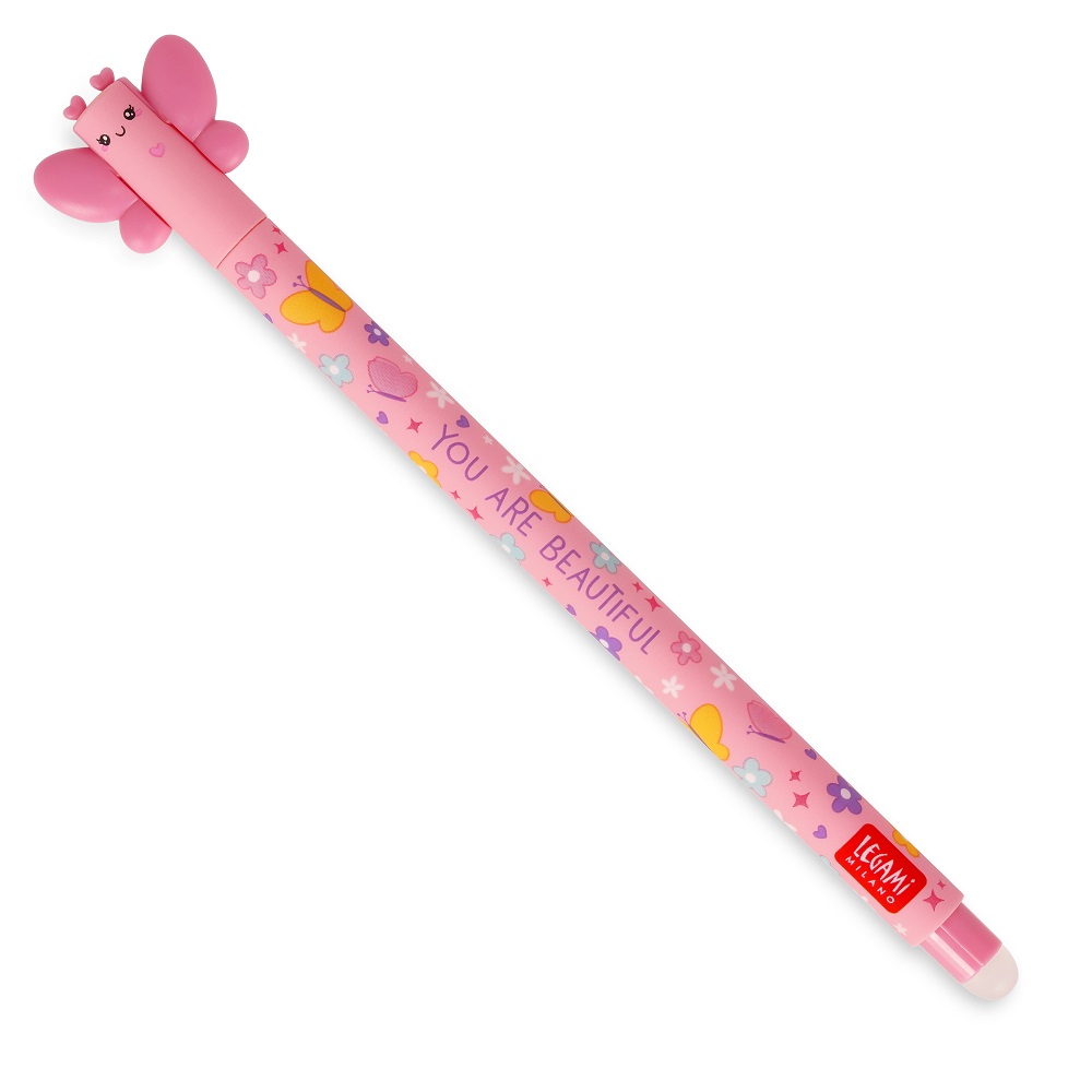 Erasable gel pen, Butterfly, Rosa